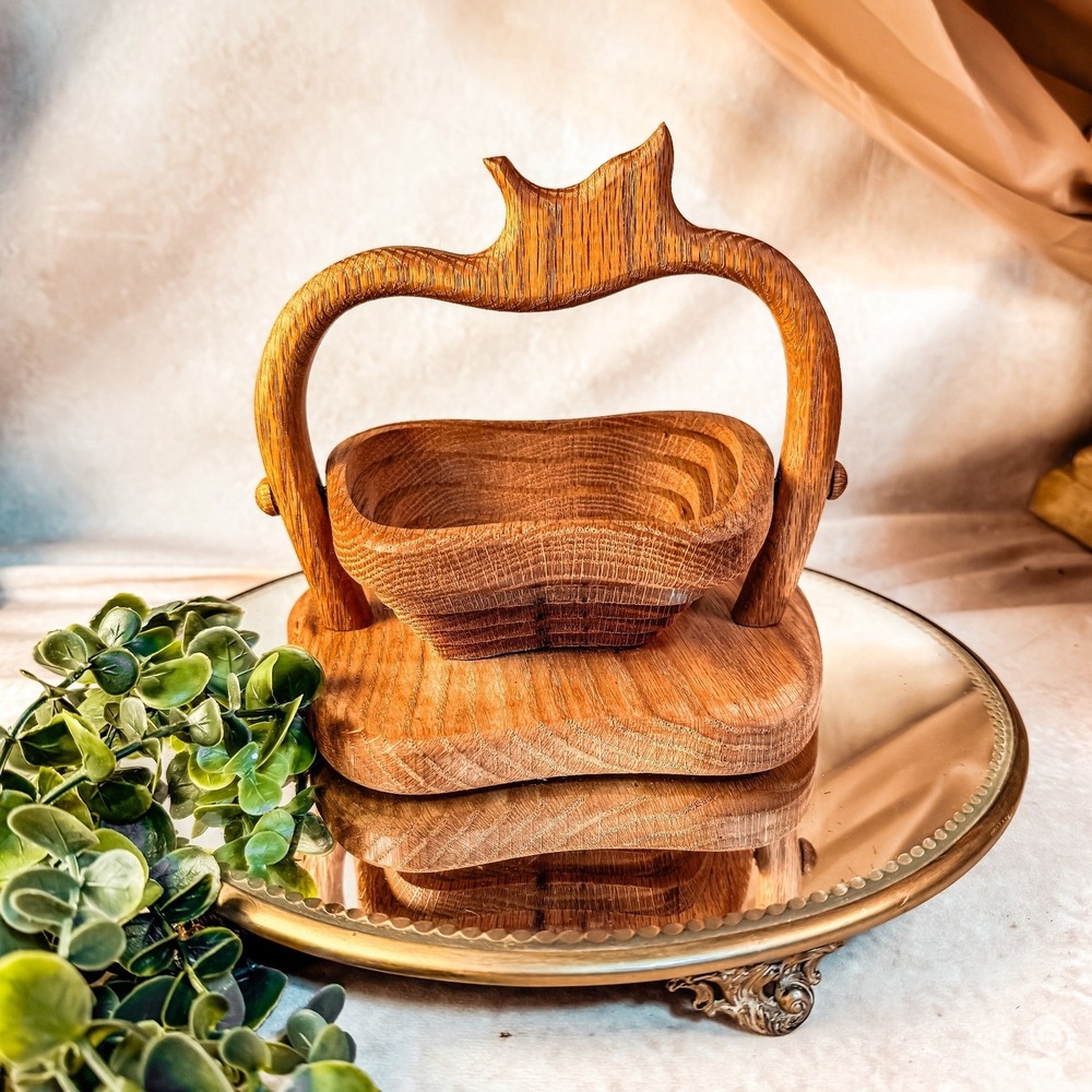 Collapsible Spiral Wooden Basket